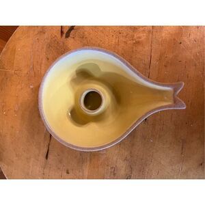 Mid Century Vintage Pigeon Forge Tennessee Fish Tail Candle Holder Pottery Yello